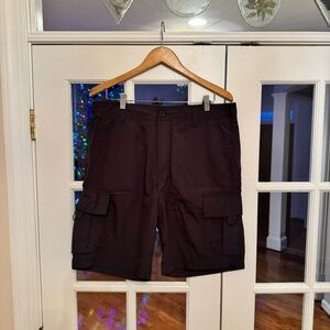 Men's Burside Explorer Dark Gray Cargo Shorts, Size 36